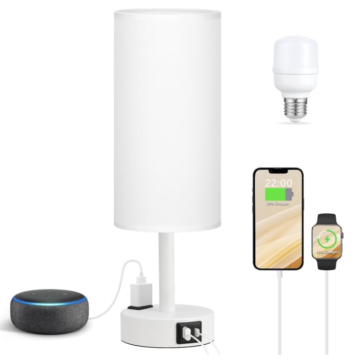 Fenmzee Rose Gold Crystal Touch Lamp 3 Way Dimmable with USB