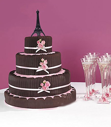 ESHATO Eiffel Tower Statue Gold Metal Decorative Figurine 7 Inch