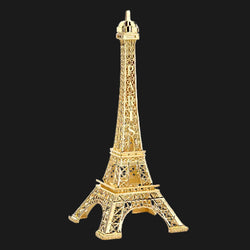 ESHATO Eiffel Tower Statue Gold Metal Decorative Figurine 7 Inch