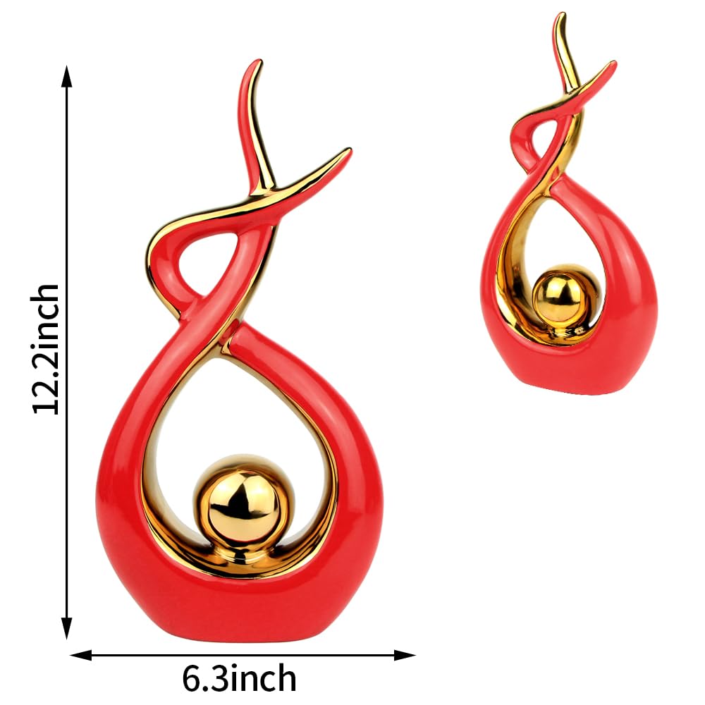 Norrclp Abstract Ceramic Statue Modern Table Sculpture