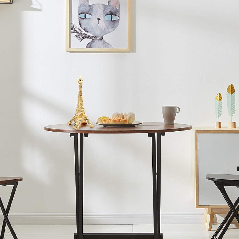 ESHATO Eiffel Tower Statue Gold Metal Decorative Figurine 7 Inch