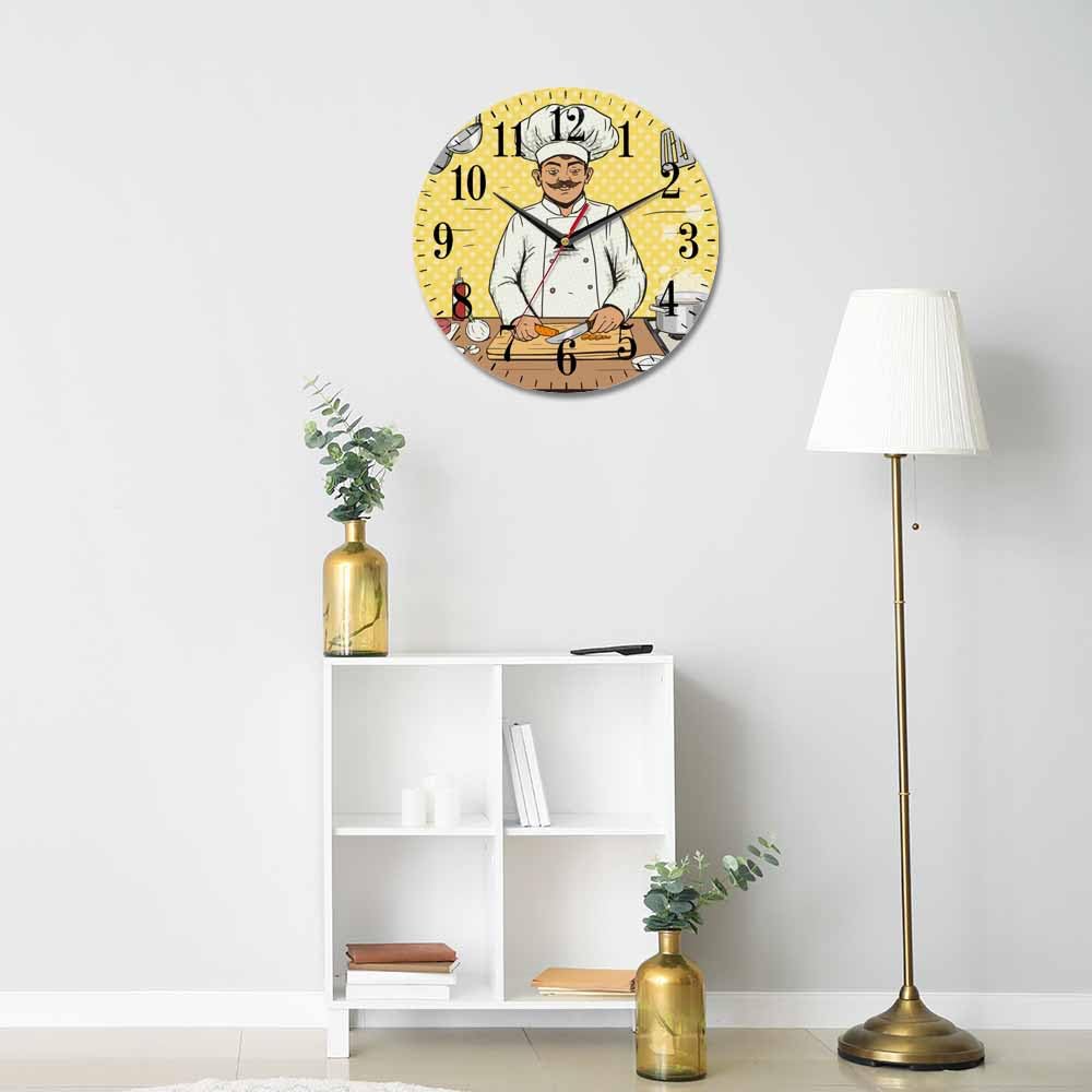 Mxocom Wheel Wall Clock Modern Car Tire Style Clock 10 Inch