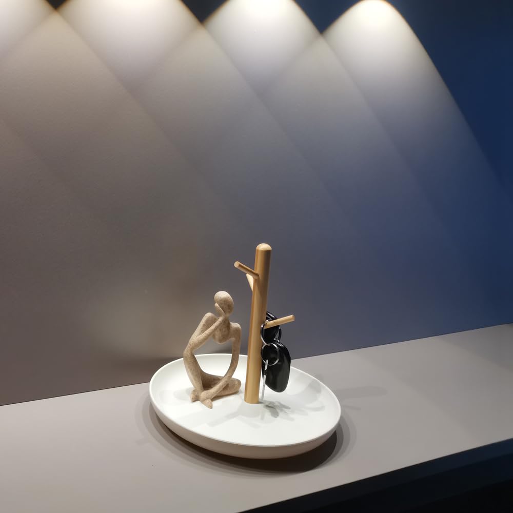 BOPART Gold Thinker Statues 3 Piece Modern Figurine Set