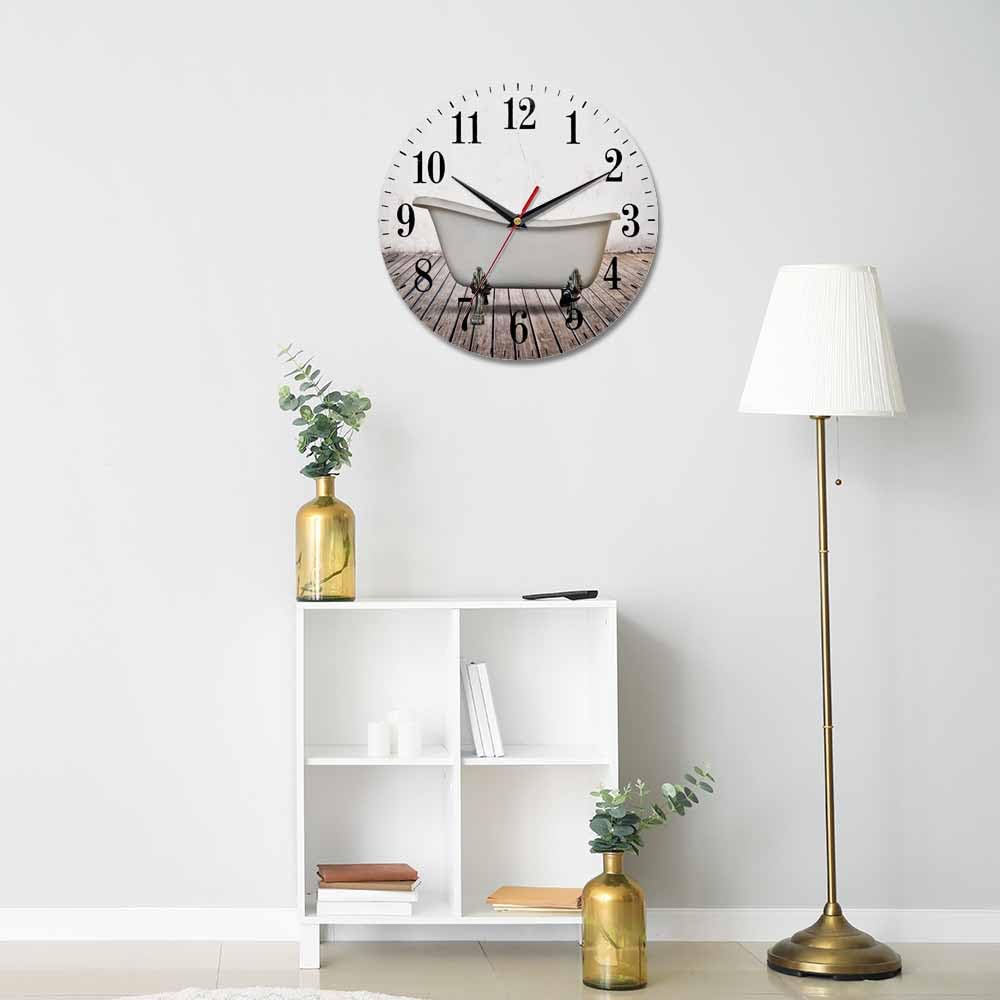 Mxocom Wheel Wall Clock Modern Car Tire Style Clock 10 Inch