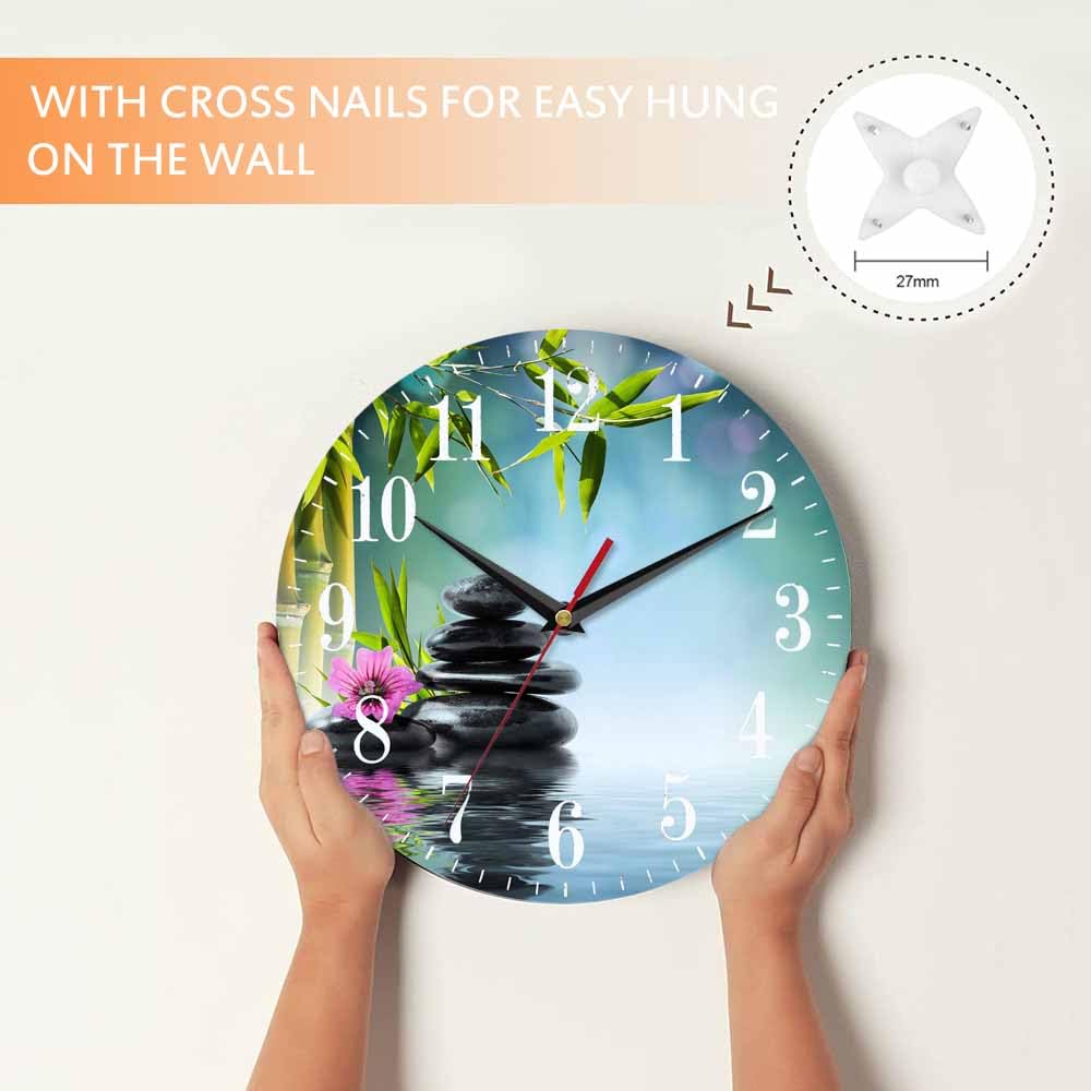 Mxocom Wheel Wall Clock Modern Car Tire Style Clock 10 Inch