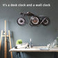 Metal Motorcycle Wall Clock Bronze Decorative Shelf Clock