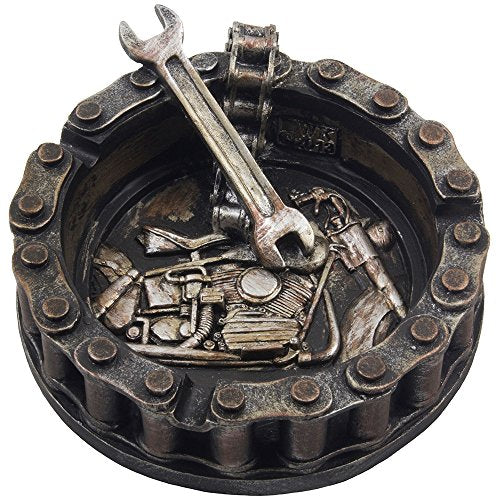 Decorative Motorcycle Chain Ashtray  Smokers