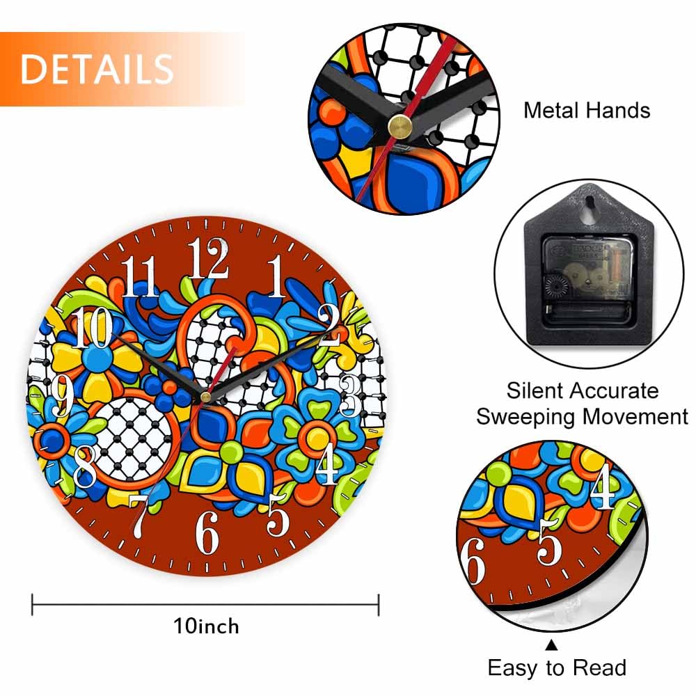 Mxocom Wheel Wall Clock Modern Car Tire Style Clock 10 Inch