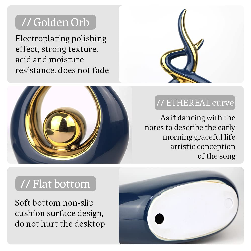 Norrclp Abstract Ceramic Statue Modern Table Sculpture