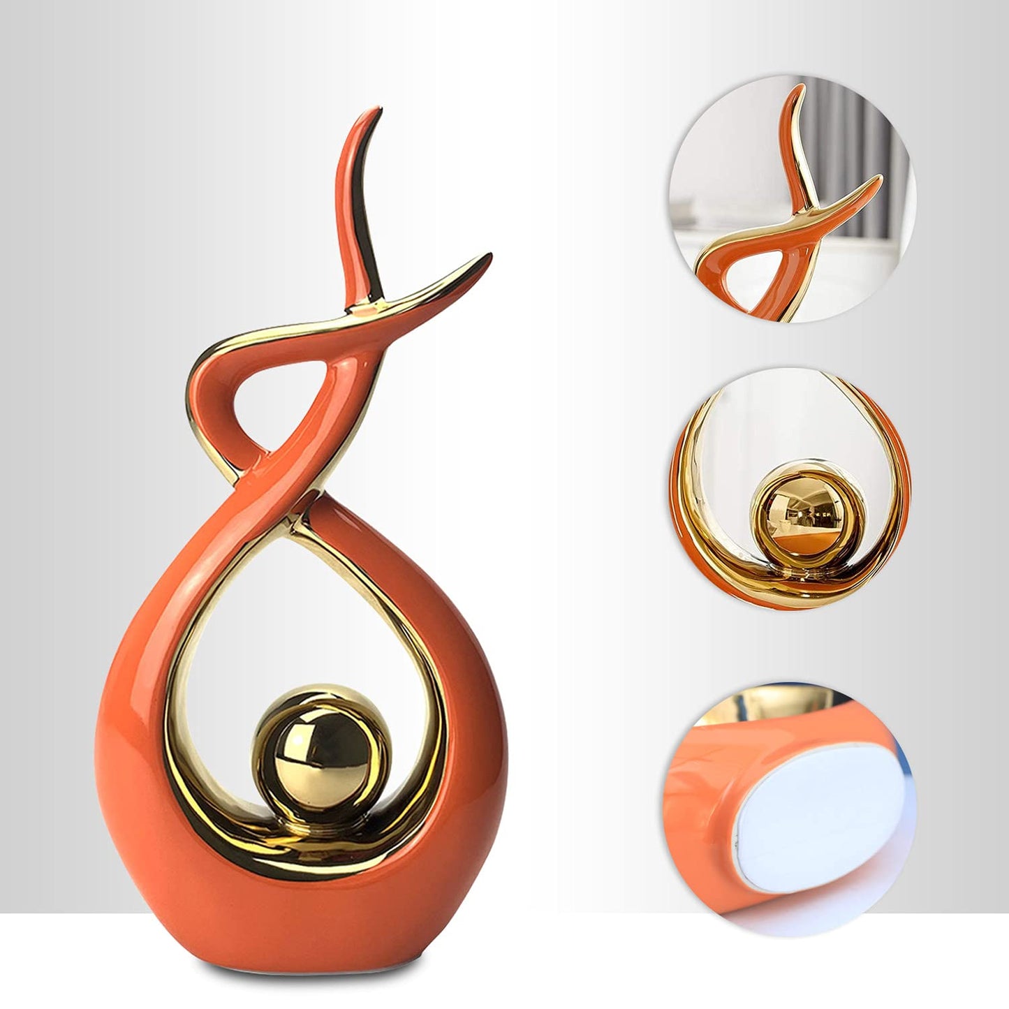 Norrclp Abstract Ceramic Statue Modern Table Sculpture