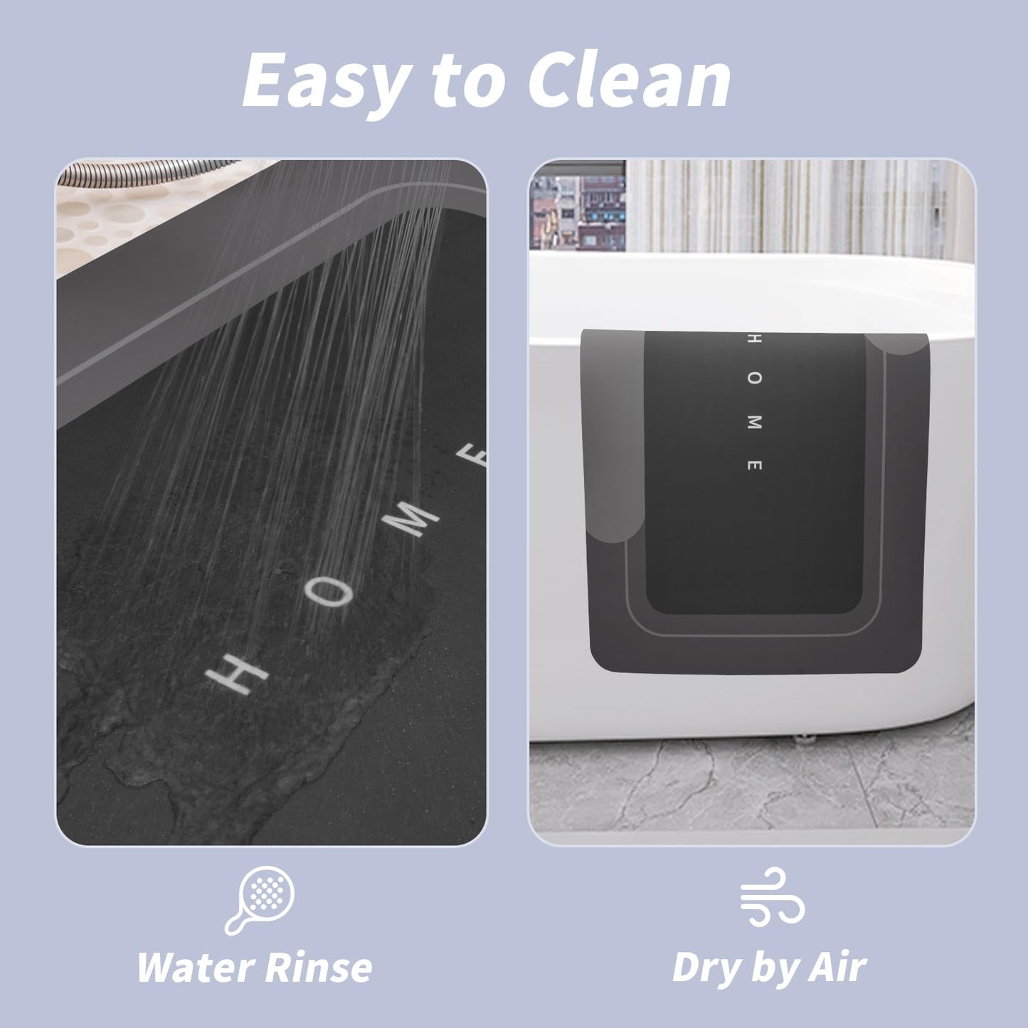 3PCS GORILLA GRIP Bath Rug Soft Chenille Absorbent Mat