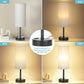 Fenmzee Rose Gold Crystal Touch Lamp 3 Way Dimmable with USB