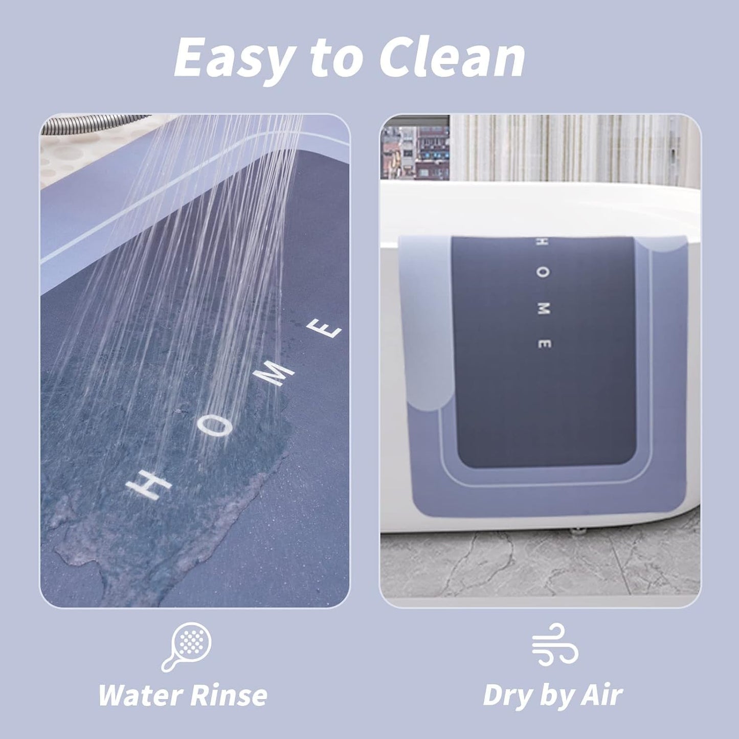 3PCS GORILLA GRIP Bath Rug Soft Chenille Absorbent Mat