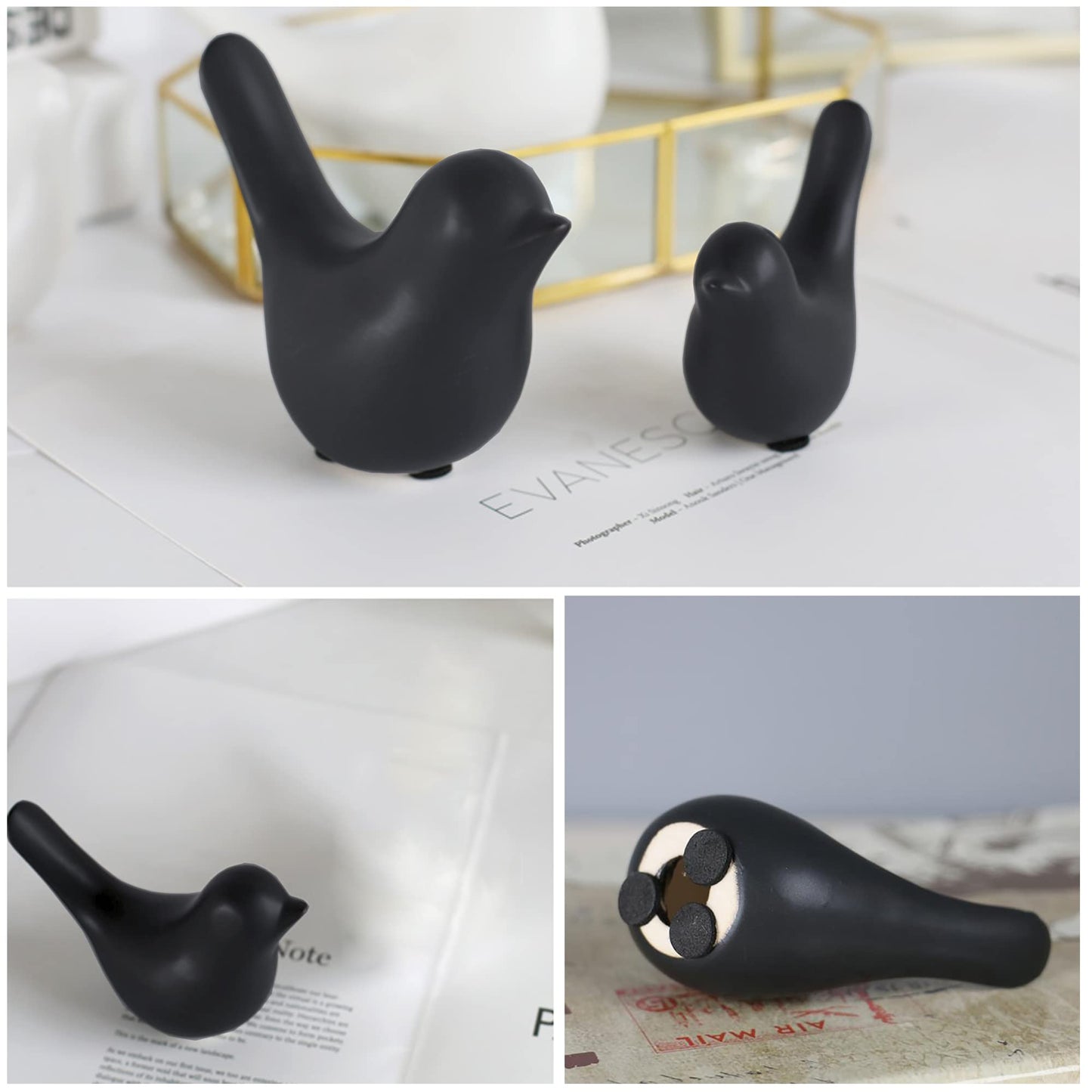 FANTESTICRYAN Gold Bird Statues Modern Decorative Ornaments