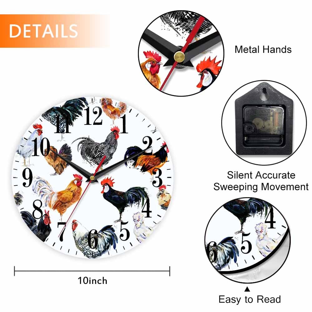 Mxocom Wheel Wall Clock Modern Car Tire Style Clock 10 Inch