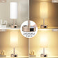 Fenmzee Rose Gold Crystal Touch Lamp 3 Way Dimmable with USB