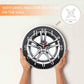 Mxocom Wheel Wall Clock Modern Car Tire Style Clock 10 Inch