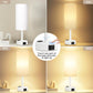 Fenmzee Rose Gold Crystal Touch Lamp 3 Way Dimmable with USB