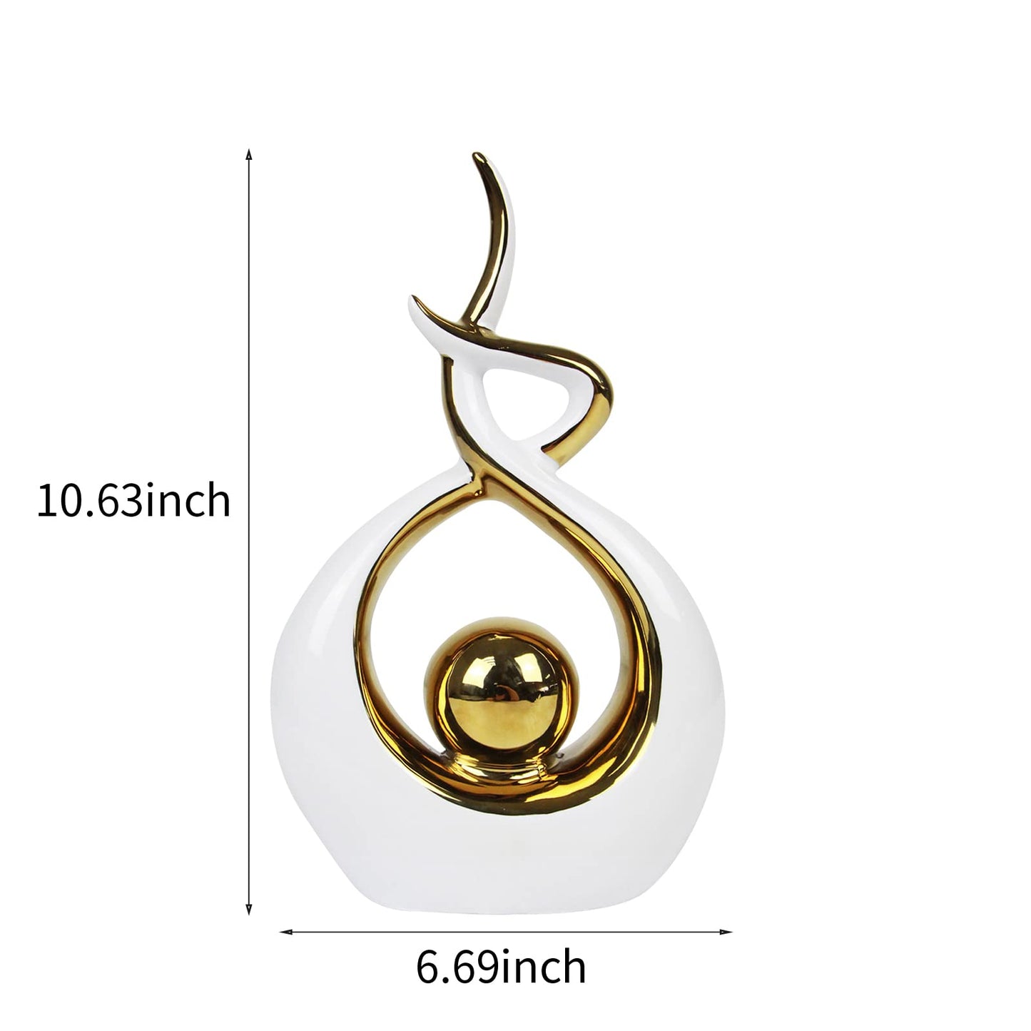 Norrclp Abstract Ceramic Statue Modern Table Sculpture