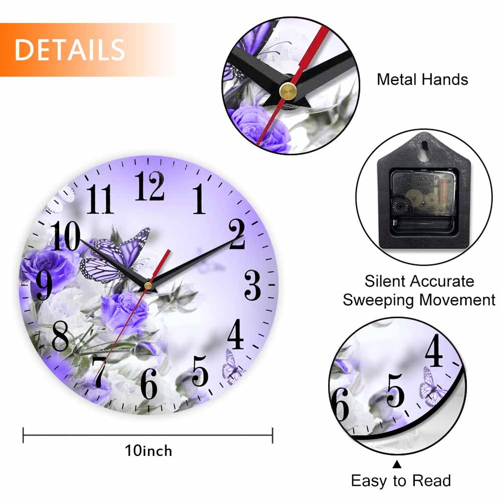 Mxocom Wheel Wall Clock Modern Car Tire Style Clock 10 Inch