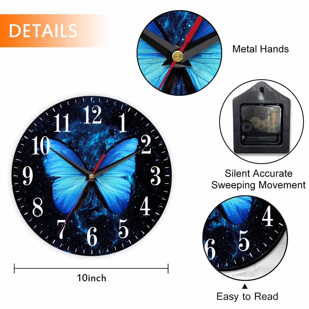 Mxocom Wheel Wall Clock Modern Car Tire Style Clock 10 Inch