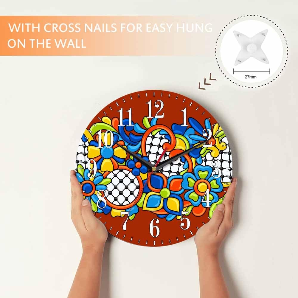 Mxocom Wheel Wall Clock Modern Car Tire Style Clock 10 Inch