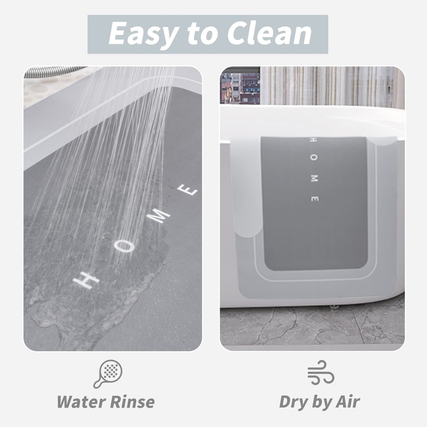 3PCS GORILLA GRIP Bath Rug Soft Chenille Absorbent Mat