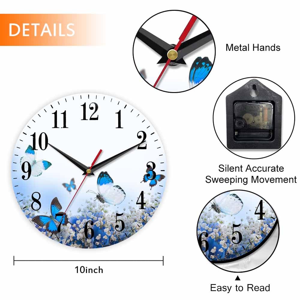 Mxocom Wheel Wall Clock Modern Car Tire Style Clock 10 Inch