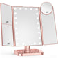 HUONUL Vanity Makeup Mirror Trifold with Lights