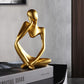 BOPART Gold Thinker Statues 3 Piece Modern Figurine Set