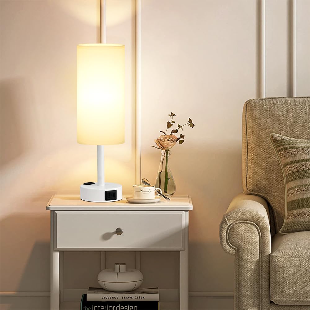 Fenmzee Rose Gold Crystal Touch Lamp 3 Way Dimmable with USB