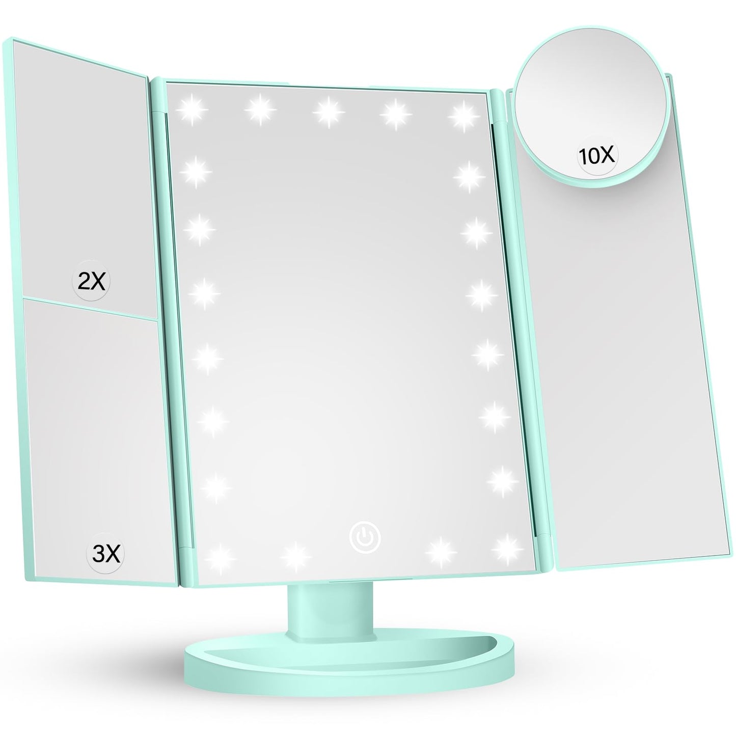 HUONUL Vanity Makeup Mirror Trifold with Lights