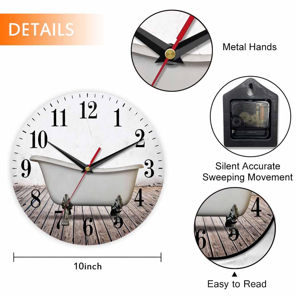 Mxocom Wheel Wall Clock Modern Car Tire Style Clock 10 Inch