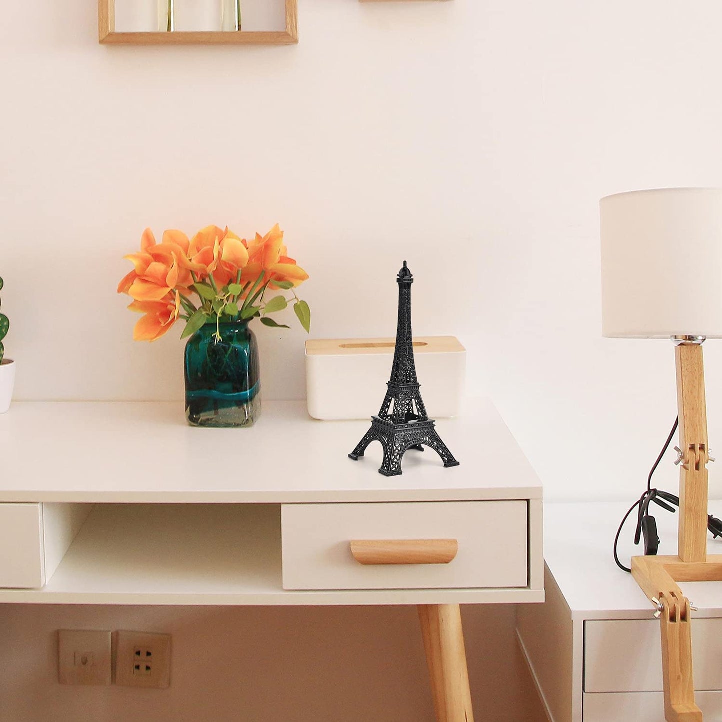 ESHATO Eiffel Tower Statue Gold Metal Decorative Figurine 7 Inch