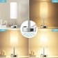Fenmzee Rose Gold Crystal Touch Lamp 3 Way Dimmable with USB