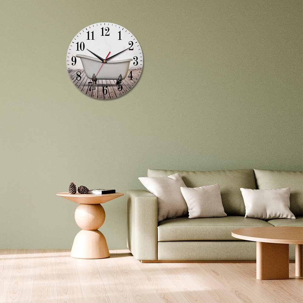 Mxocom Wheel Wall Clock Modern Car Tire Style Clock 10 Inch