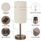 Fenmzee Rose Gold Crystal Touch Lamp 3 Way Dimmable with USB