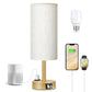 Fenmzee Rose Gold Crystal Touch Lamp 3 Way Dimmable with USB