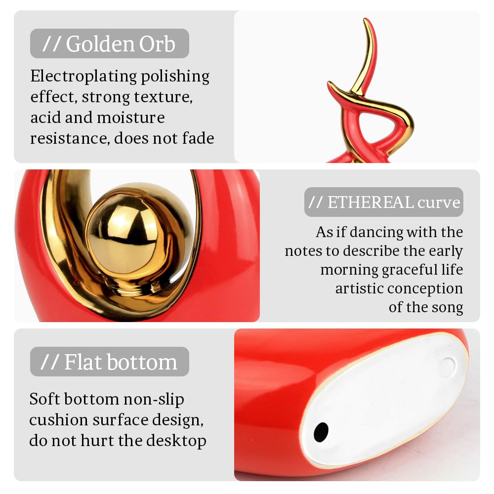 Norrclp Abstract Ceramic Statue Modern Table Sculpture