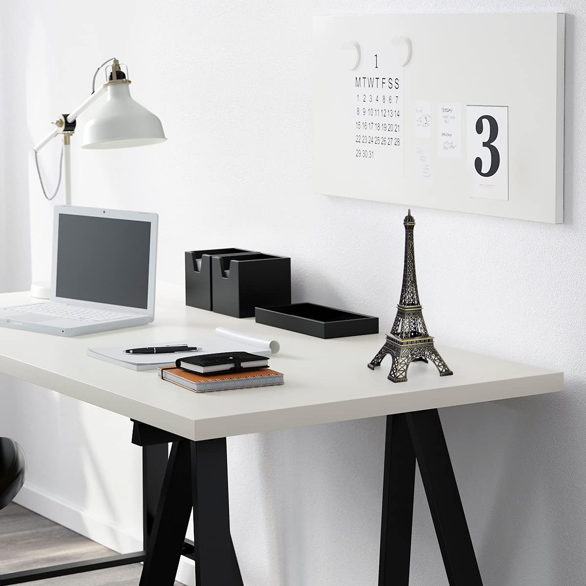 ESHATO Eiffel Tower Statue Gold Metal Decorative Figurine 7 Inch