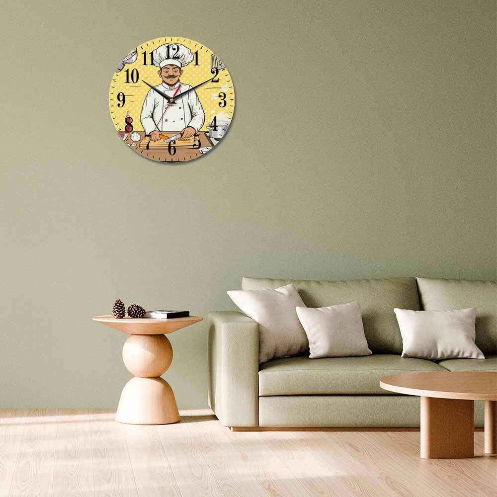 Mxocom Wheel Wall Clock Modern Car Tire Style Clock 10 Inch