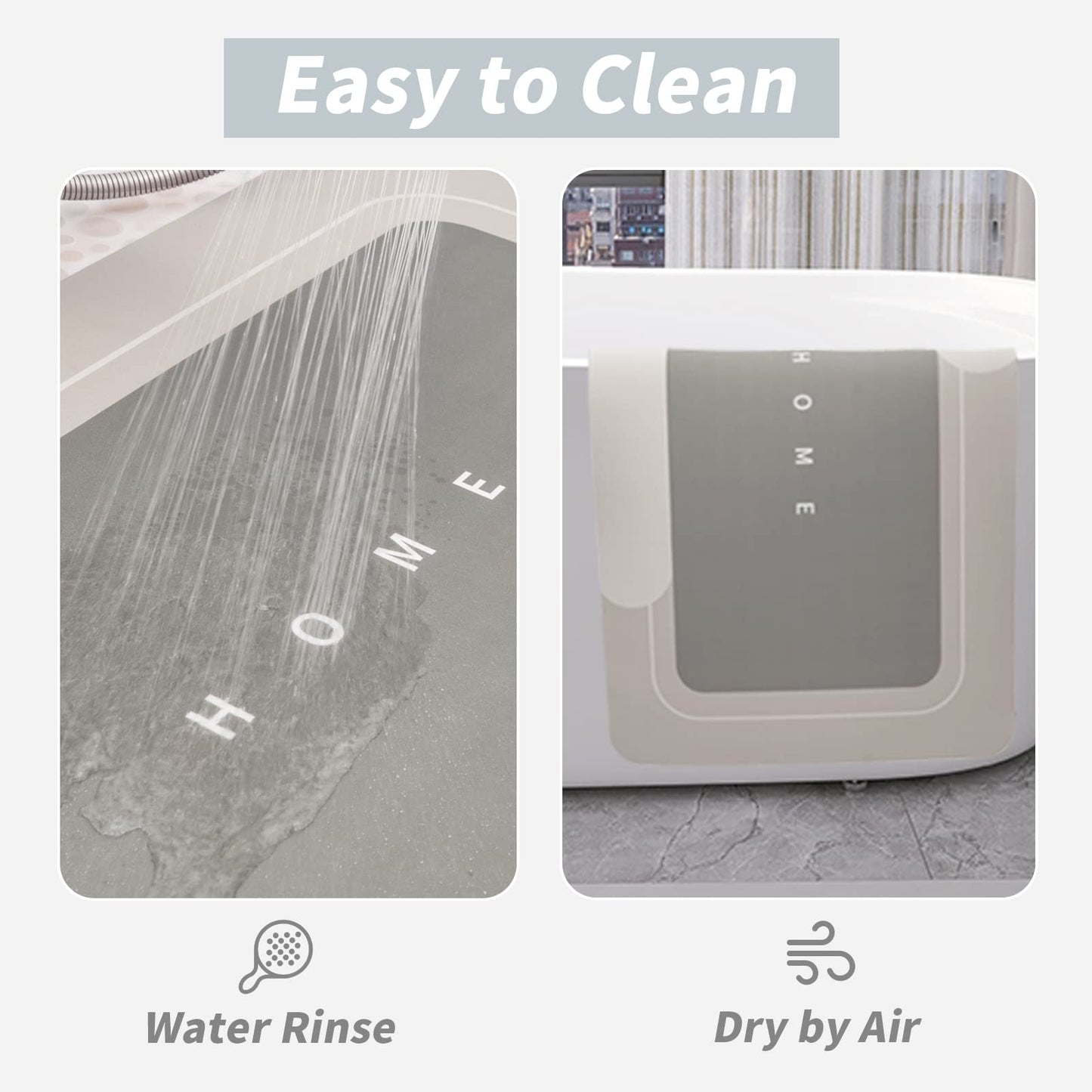 3PCS GORILLA GRIP Bath Rug Soft Chenille Absorbent Mat