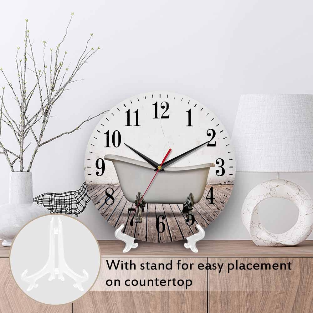 Mxocom Wheel Wall Clock Modern Car Tire Style Clock 10 Inch