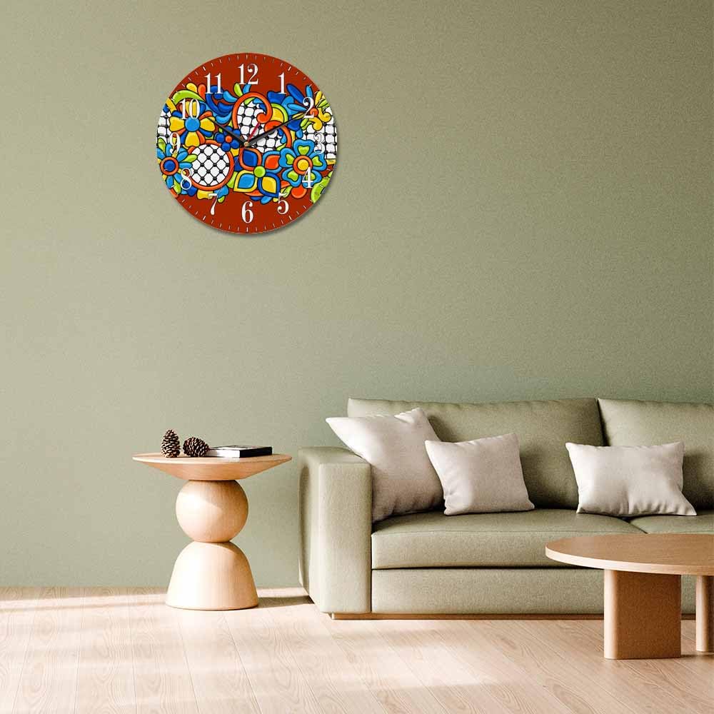 Mxocom Wheel Wall Clock Modern Car Tire Style Clock 10 Inch