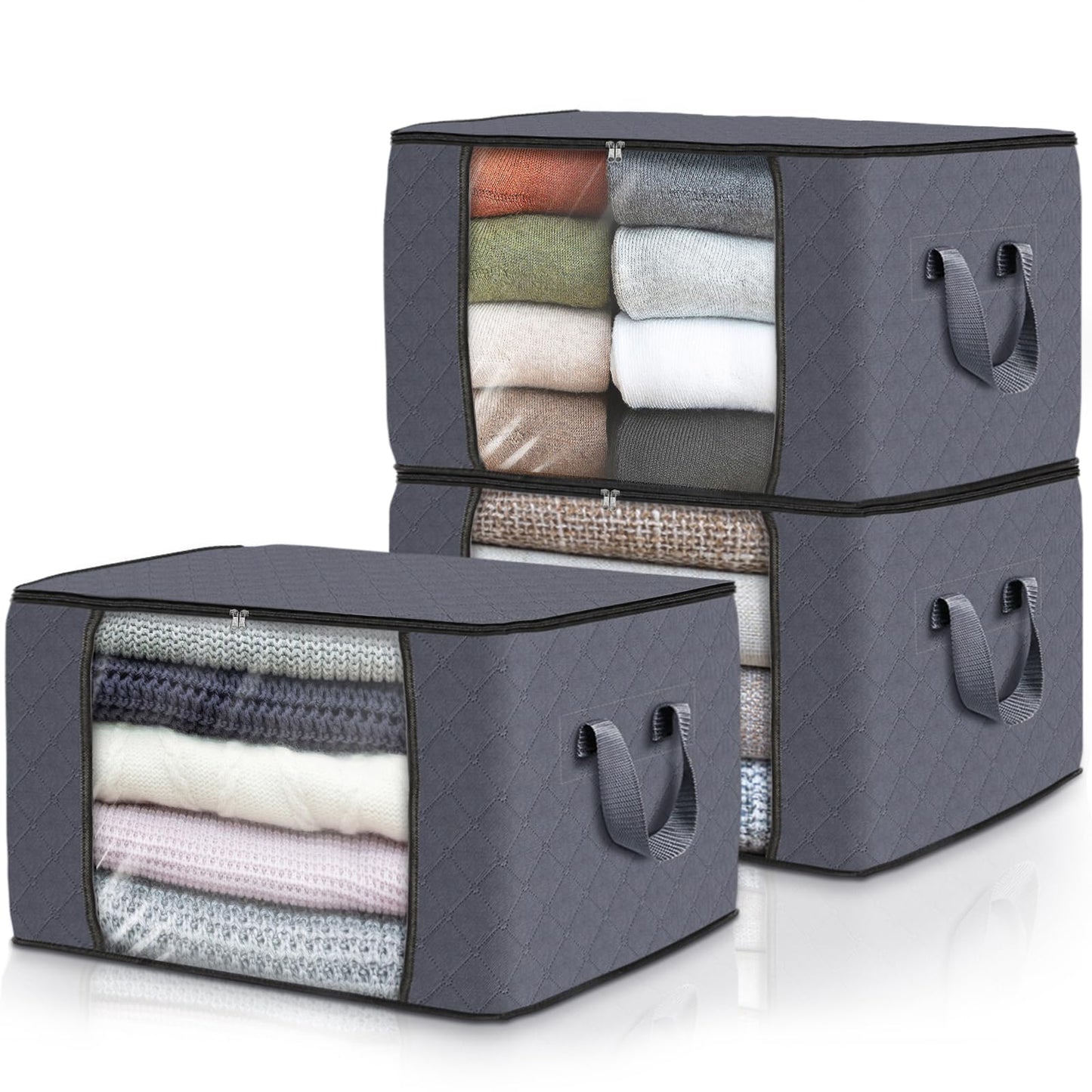 Fab Totes Clothes Storage Bags 6 Pack Foldable Organizers