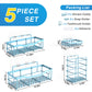 EUDELE Adhesive Shower Caddy 5 Pack Rustproof Organizer