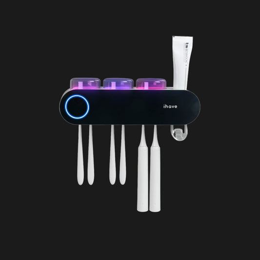iHave Wall Mount Toothbrush Holder UV Sanitizer and Dispenser