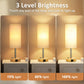 Fenmzee Rose Gold Crystal Touch Lamp 3 Way Dimmable with USB