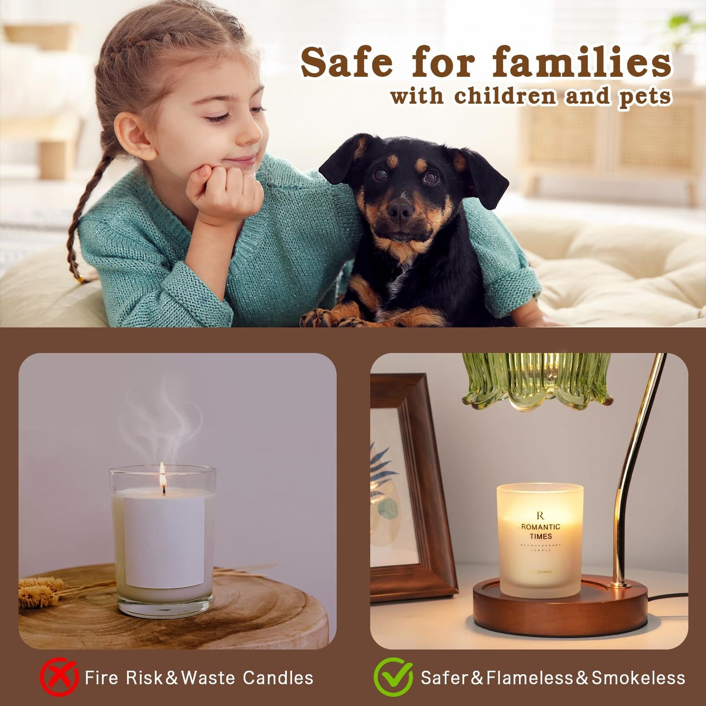 Funistree Flower Candle Warmer Lamp with Timer