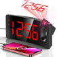 GOLOZA Projection Alarm Clock 180 Degree Rotating LED Clock